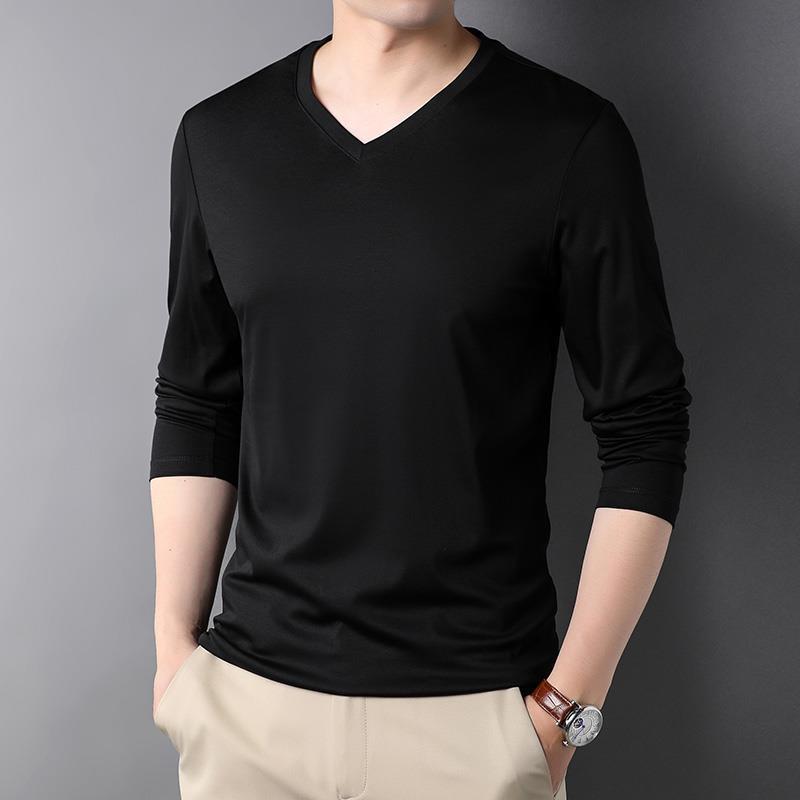 Stylish 2023 V-Neck Long Sleev - Undershirt Crew Neck ulasan dan harga
