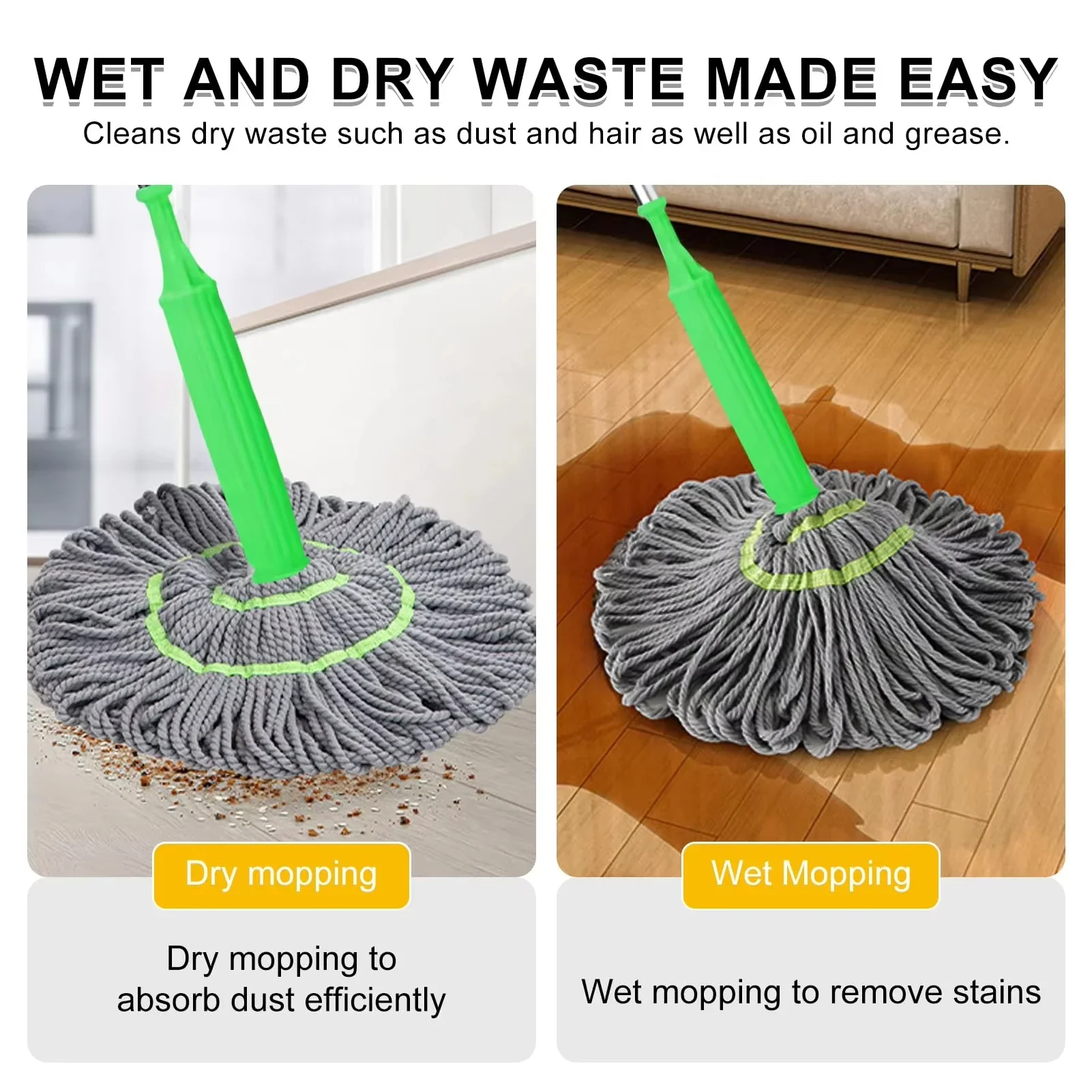 New Bamboo Fiber Sleeve Mop 2  - Bamboo Fiber Trunk ulasan dan harga