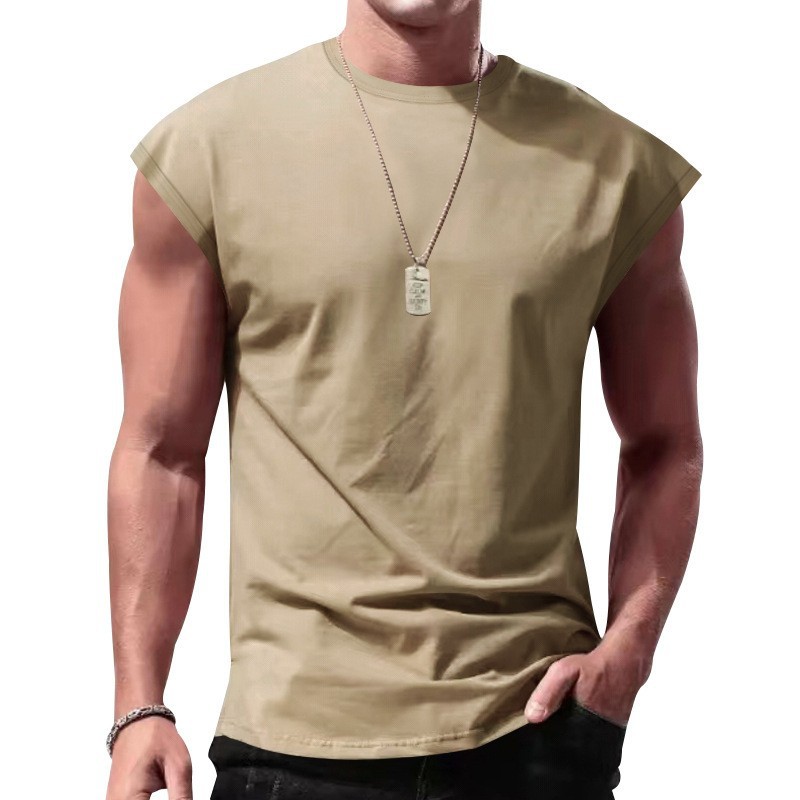New Men's Summer Sleeveless Ri - Tank Top Ribbed ulasan dan harga
