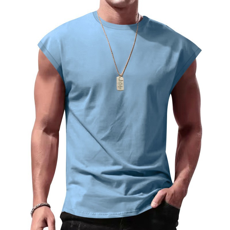 New Men's Summer Sleeveless Ri - Tank Top Ribbed ulasan dan harga